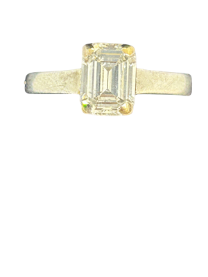 1.45ct Lovely Emerald-Cut Diamond ring,Deco&Vintage,stand 324