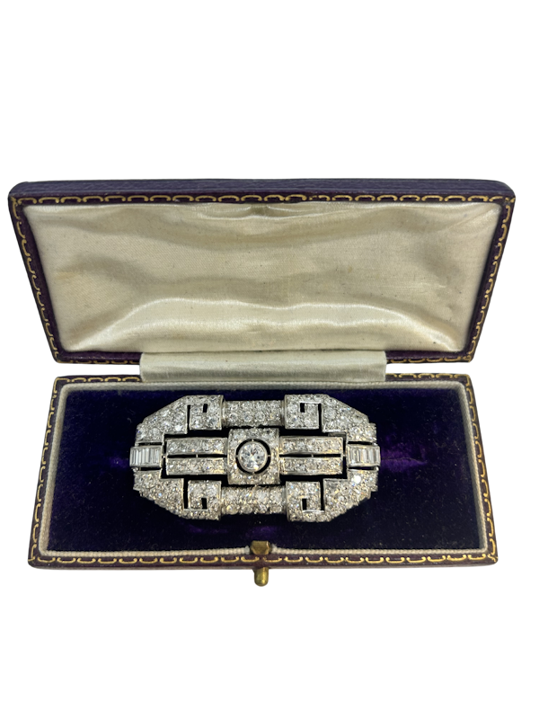 Lovely and Sweet Art Deco Diamond Platinum Brooch,Deco&Vintage,stand 324 - image 1