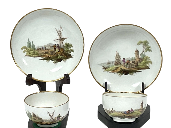 Pair of Marcolini Meissen cups and saucers - image 1