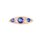 Three Sapphire Diamond Ring - image 3