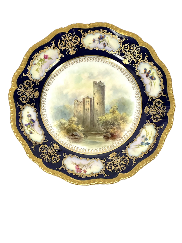 Signed Royal Worcester topographical plate - image 1