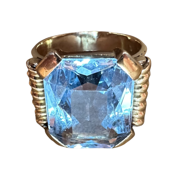 Stunning Vintage Blue Spinel Ring - image 1