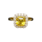 Yellow Sapphire Diamond Ring in 18ct Yellow/White Gold date circa 1970, SHAPIRO & Co since1979 - image 1