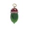 Faberge gold, diamond enamel, nephrite acorn pendant, workmaster Michael Perchin, circa 1900 - image 1