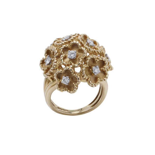 Kutchinsky 18kt Gold Diamond cluster ring - image 1