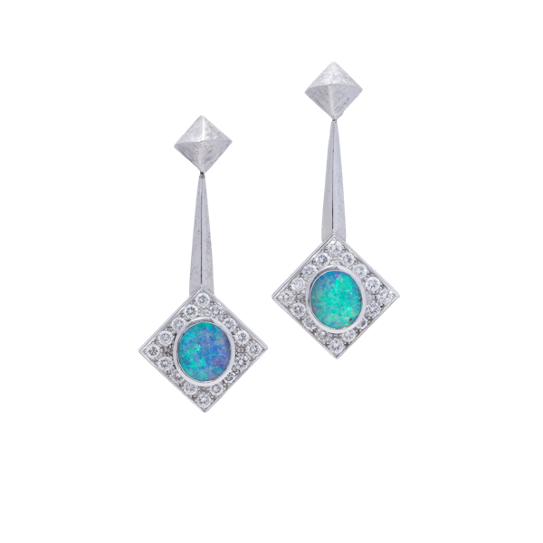 Andrew Grima 18KT Gold Opal Earrings - image 1