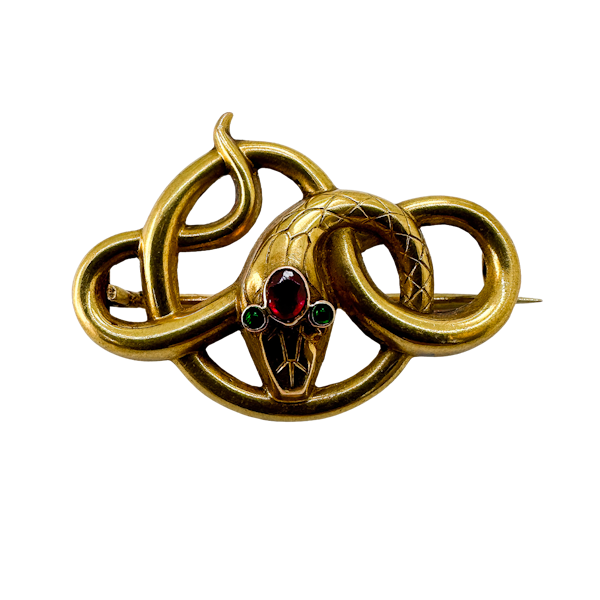 Antique Victorian Snake Brooch.  Saddingtons 375 - image 1