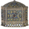 ANTIQUE ARMENIAN JEWELLED & ENAMELLED SILVER CASKET WITH POLYCHROME CLOISONNE ENAMEL & DOMED & HINGED COVER – 18TH CENTURY - image 1