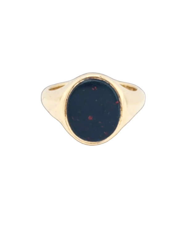 Bloodstone signet ring SKU: 7629 DBGEMS - image 1