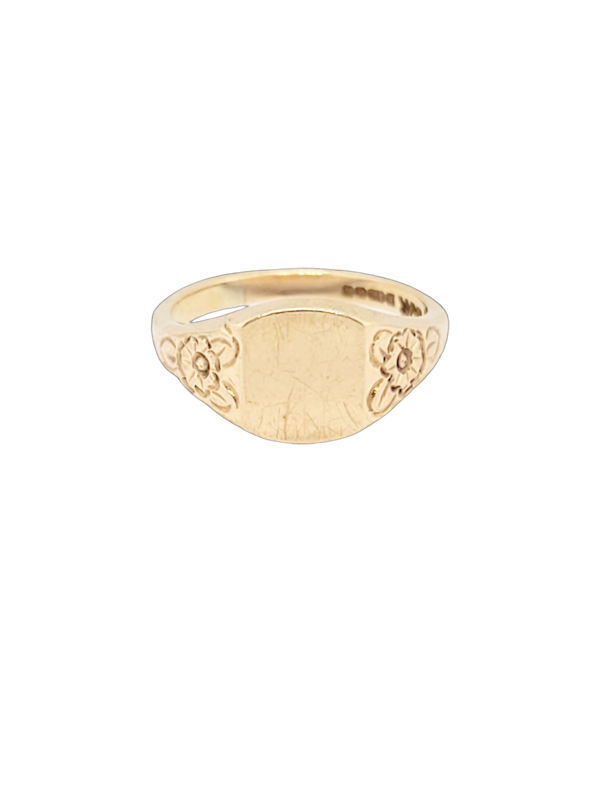 Ladies 9ct gold signet ring SKU: 7628 DBGEMS - image 1