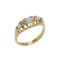 18kt gold three - stone opal and diamond ring. - image 1