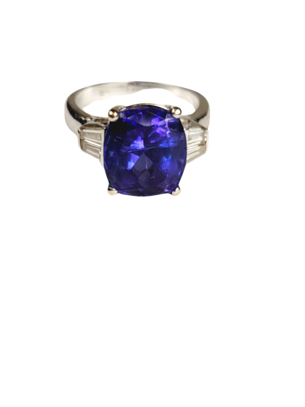 Tanzanite and tapering baguette diamond dress ring SKU: 7661 DBGEMS - image 1