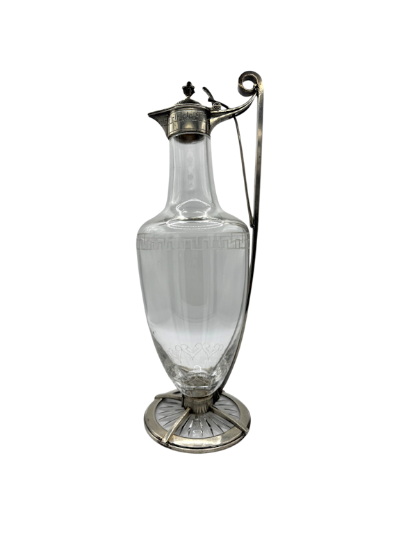 Russian Silver and glass claret jug, St Petersburg, 1873 by Nichols & Plinke. - image 1