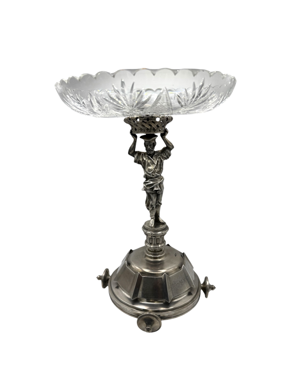 Russian silver trompe l'oeil cut glass tazza, St Petersburg, 1874. - image 1