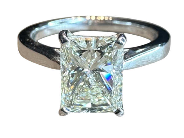 A Radiant Cut Diamond Solitaire - image 1