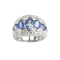 French Sapphire Diamond and White Gold Ring, Circa 1990 - image 5