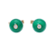 Julius Cohen yellow gold diamond and malachite cufflinks - image 1