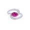 Platinum diamond and ruby ring - image 1