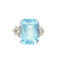 Art deco Aquamarine and diamond dress ring SKU: 7707 DBGEMS - image 1