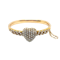 Victorian Natural Pearl and Gold Heart Bangle, Circa 1880 - image 1