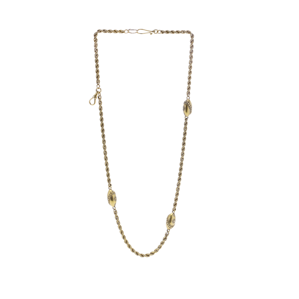 Early Victorian 18kt. gold rope - twisted chain necklace - image 1