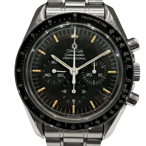 OMEGA SPEEDMASTER 35925000 WITH PAPERS DOUBLE CRYSTAL VINTAGE PUMPKIN INDEX - image 1