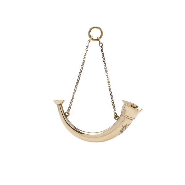 Victorian 15kt gold trumpet pendant - image 1