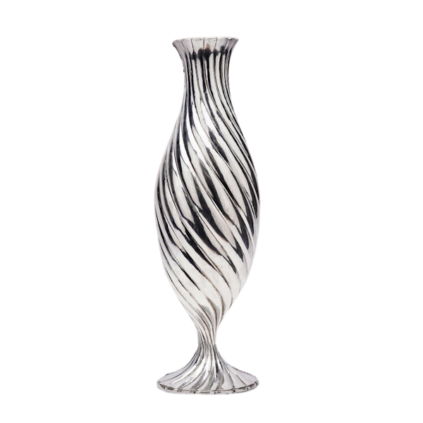 Mario Buccellati 20th Century 925 sterling silver torsade vase - image 1