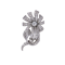 Cartier Platinum flowerhead diamond brooch - image 1