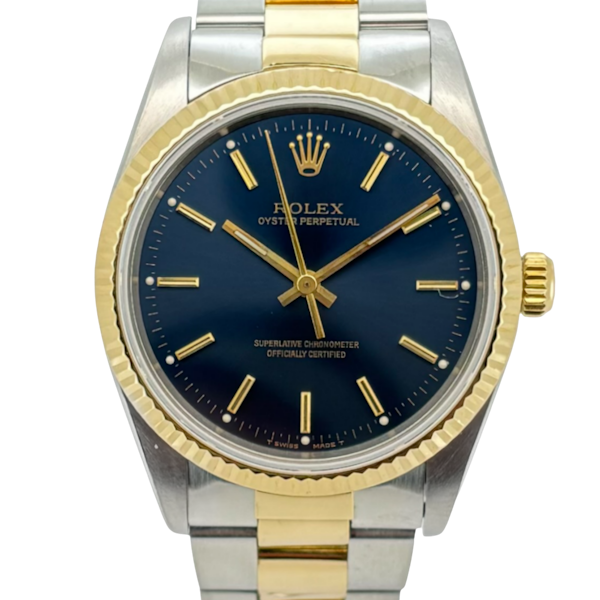 ROLEX OYSTER PERPETUAL BLUE INDEX DIAL 14233 - image 1