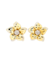 1970's 18ct gold and diamond flower earrings SKU: 7753 DBGEMS - image 1