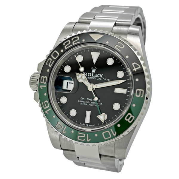 ROLEX GMT MASTER II SPRITE 'LEFT HANDED' BLACK/GREEN FULL SET 2022 - image 1