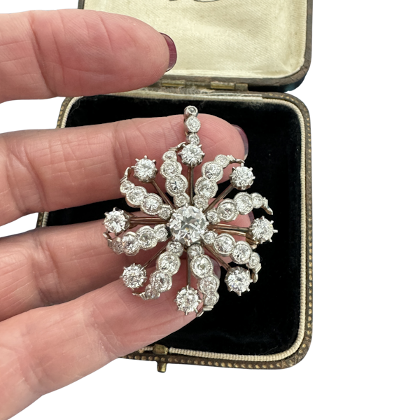 Victorian Diamond Brooch/Pendant - image 1