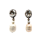 Vintage Rose Cut Diamond, Pearl, Silver and Gold Earrings, Circa 1936 - image 1