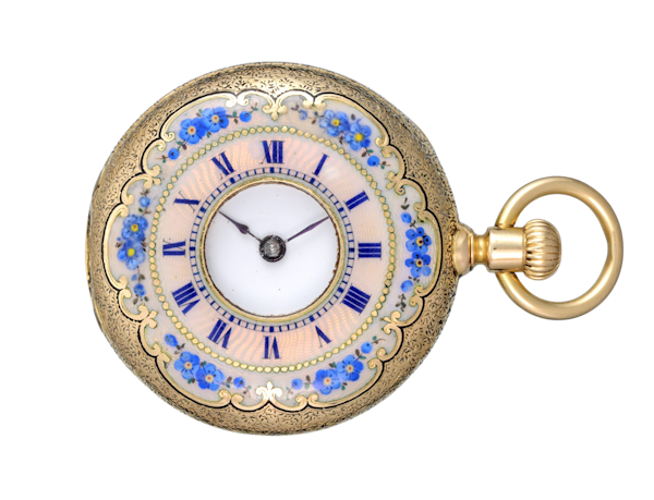 Ladies Gold and Enamel Half Hunter by Patek Philippe - image 1