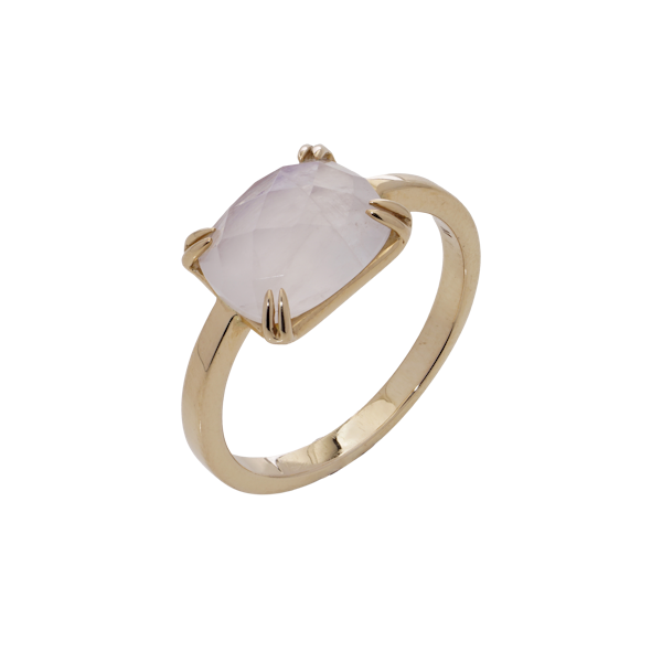 4K Gold Quartz Ladies Ring - image 1