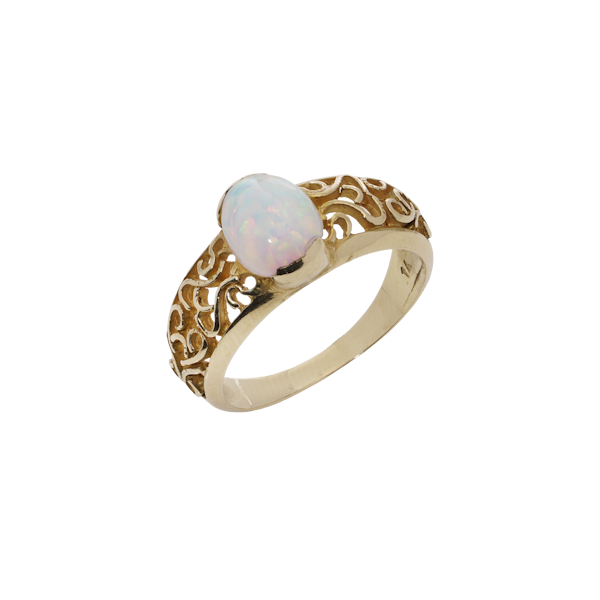 Vintage 14kt Gold Opal Ring - image 1