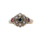 Victorian 18kt Gold Ring with Pearls, Garnet, and Emerald - image 1