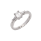 platinum ring featuring an elegant emerald-cut diamond - image 1