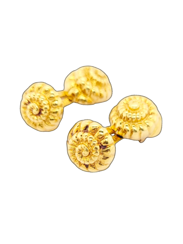 Vintage David Webb 18ct gold ammonite cufflinks SKU: 7793 DBGEMS - image 1