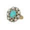 Vintage 9kt gold opal cluster ring - image 1