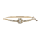 Victorian 15kt gold pearl and diamond bangle - image 1