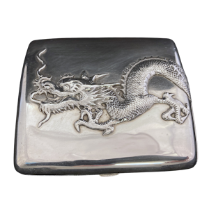 Antique Chinese Silver Dragon Cigarette case