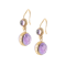 French Etruscan Revival 18ct Gold Amethyst Earrings - image 1