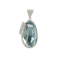 Platinum 14.39 carats half drop shaped Aquamarine pendant - image 1