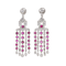 Platinum Art Deco Ruby and Diamond Chandelier Earrings - image 1