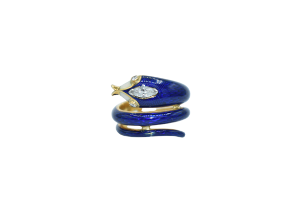 Enamel Snake Ring - image 4