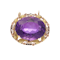 Victorian 18kt Gold Amethyst Brooch - image 1