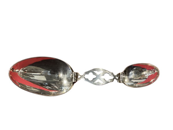 Antique Double Silver Medecine Spoon - image 1