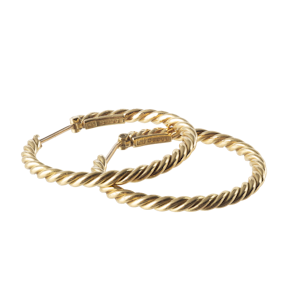 Cartier Rope Hoop Earrings in 18ct Gold | Parisian Design c.1970s with 1930s Box